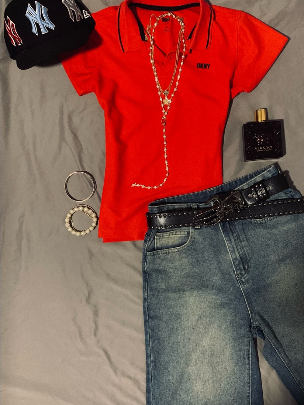 DKNY Red Polo Shirt — Women's Short Sleeve